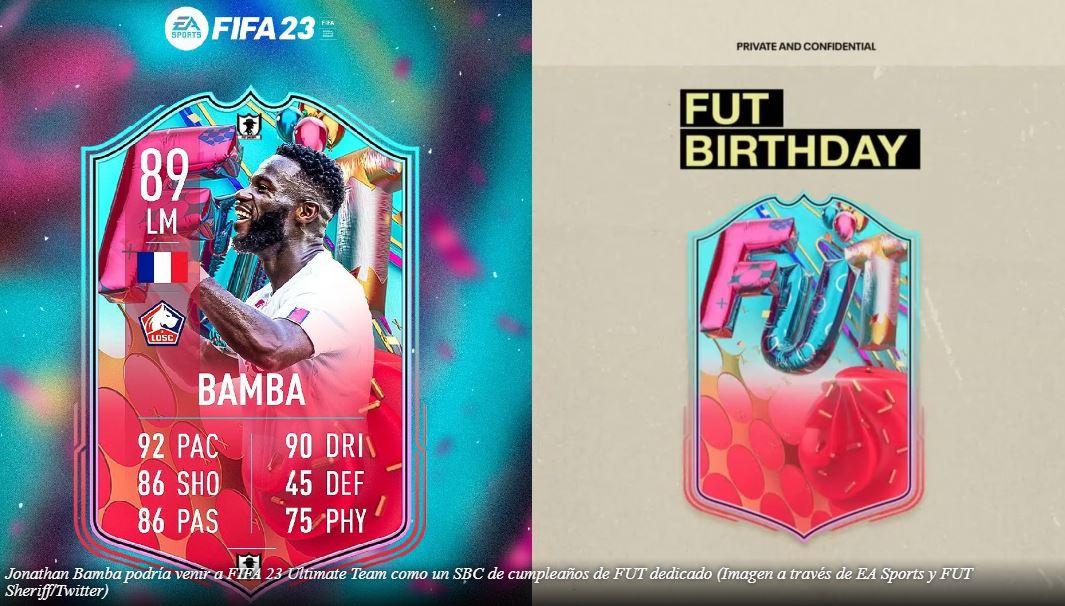 La filtración de FIFA 23 insinúa que Jonathan Bamba FUT Birthday SBC llegará a Ultimate Team